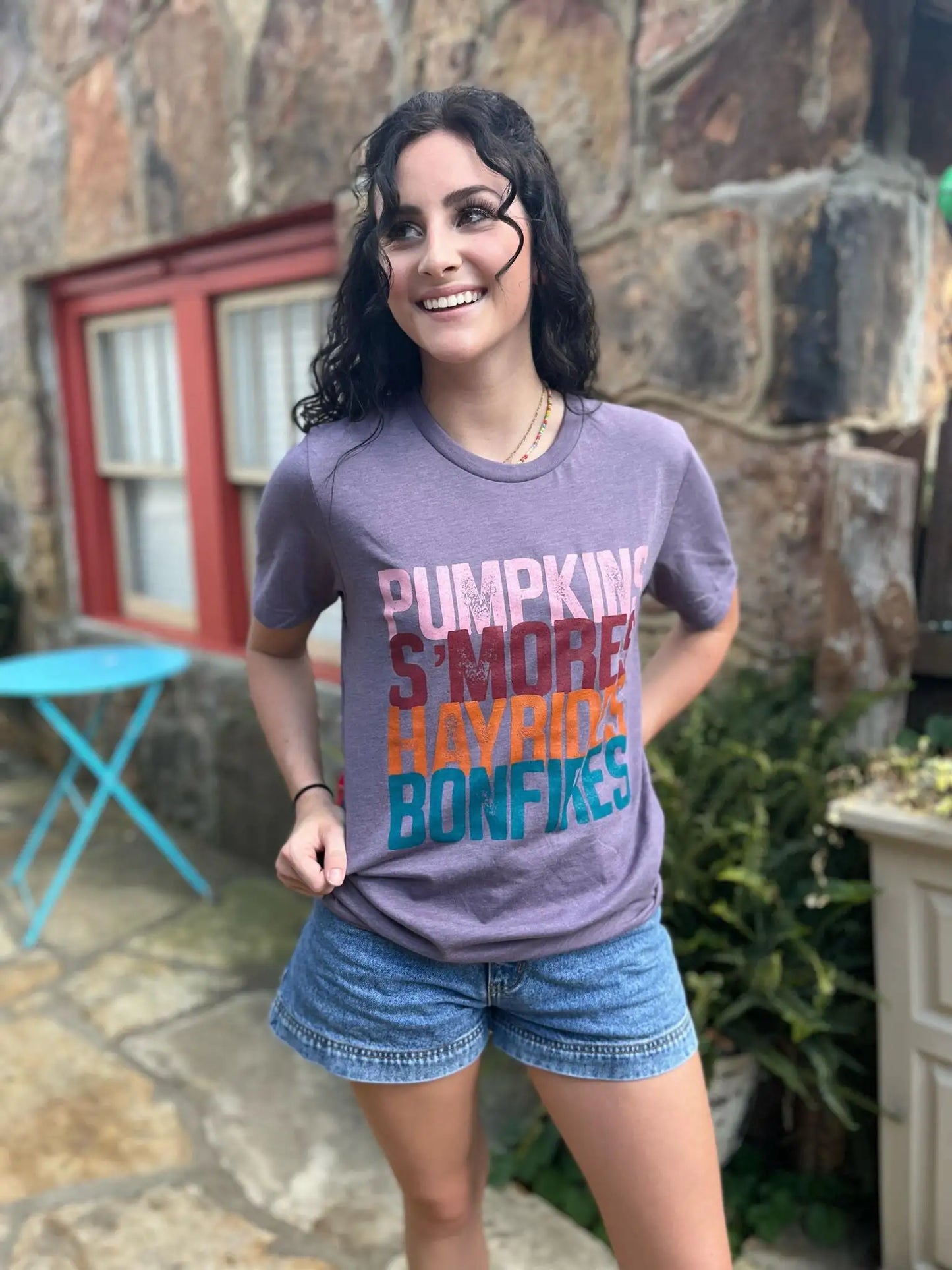 Pumpkins S'mores Hayrides Bonfires Tee